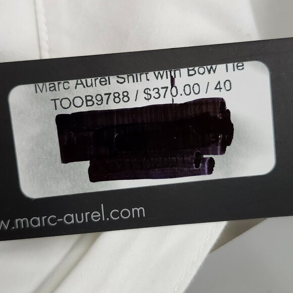 Marc Aurel Women's White Button-Up Bow Tie Shirt W/Bell Cuffs Size 40 - Picture 4 of 11